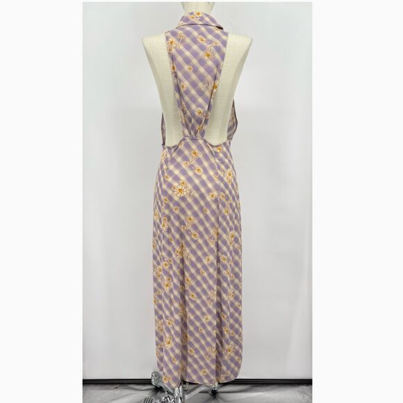 NWOT Urban Outfitters Daisy Print Maxi Dress, Sz Med, Button Front Sprint Easter - Picture 2 of 9